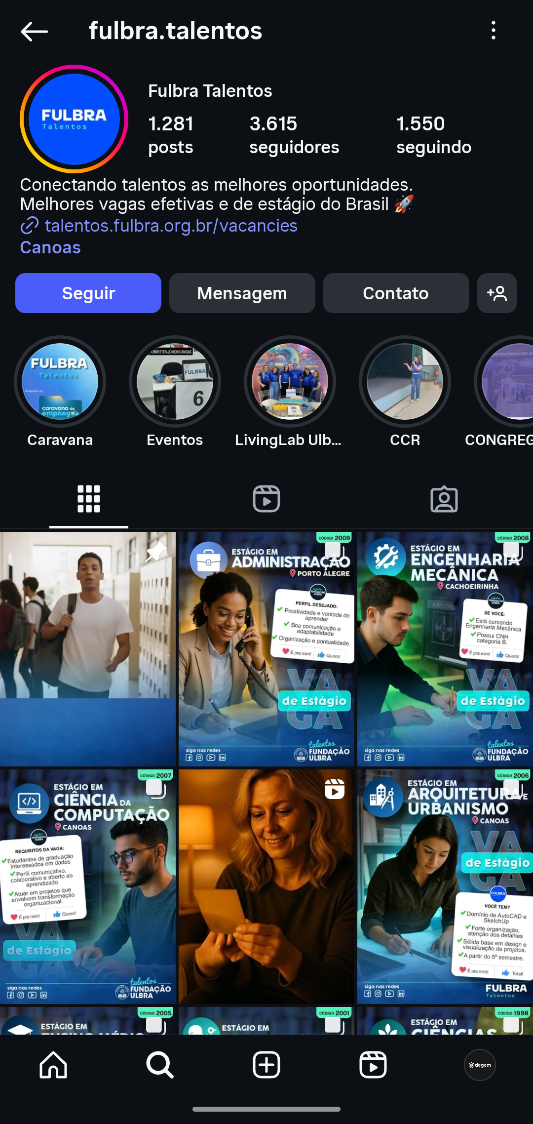 Fulbra Talentos Social Media